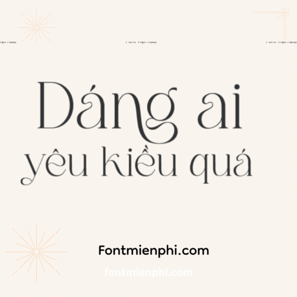 Font Việt hóa 1FTV VIP Stylish Mother
