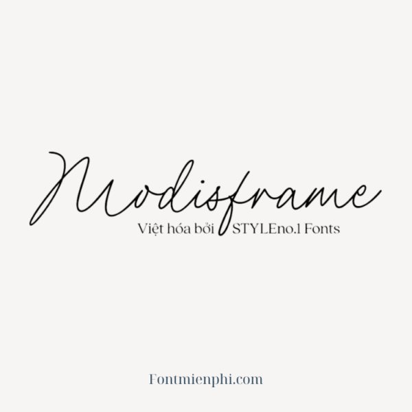 Việt hóa font SVN Modisframe