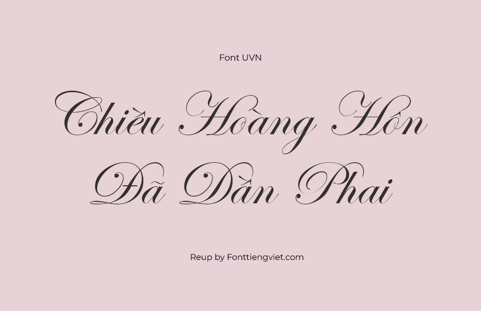 Font Việt Hóa SFU EdwardianScrip