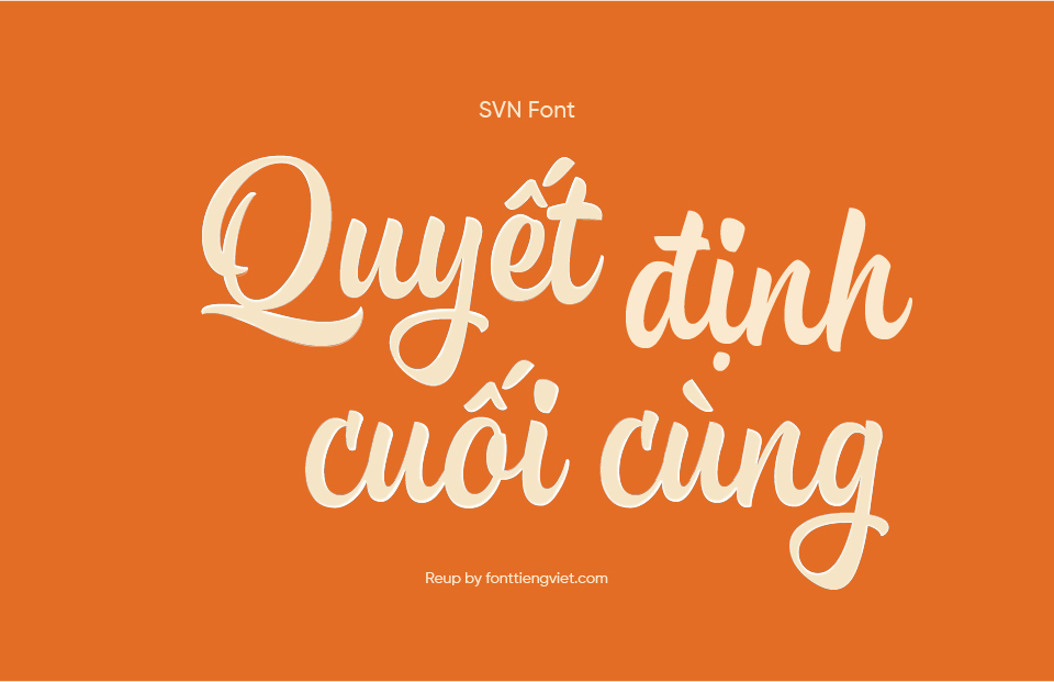 Font Việt hóa SVN Hollie Script Pro