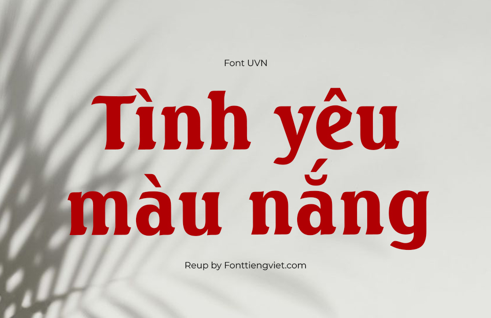 Font Việt Hóa UVN Chim Bien Nang 1 Font Việt Hóa UVN Chim Bien Nang