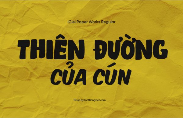 Font Việt hóa iCiel Paper Works