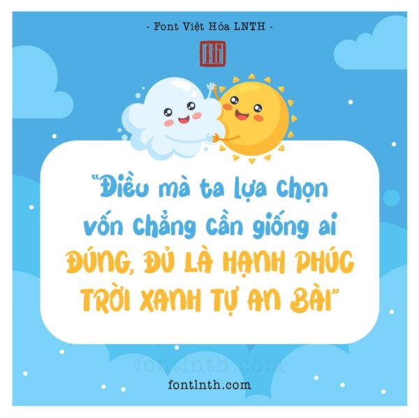 Font việt hóa LNTH Blue Cheries