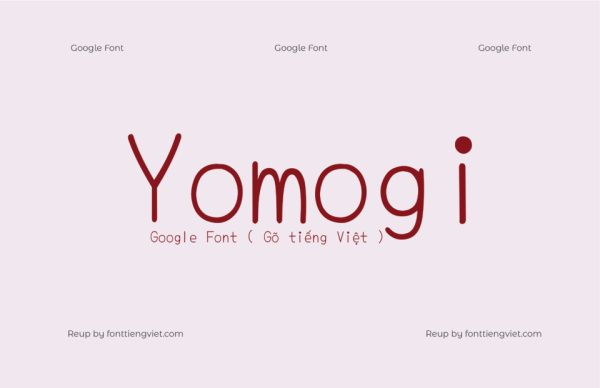 Font Việt hóa Yomogi ( Font tiếng Việt )