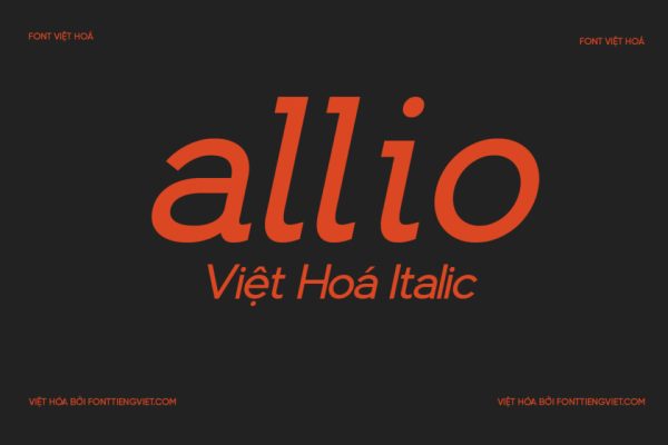 Font Việt hóa 1FTV VIP Allio Italic