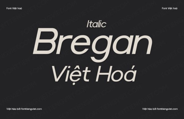 Font Việt hóa 1FTV VIP Bregan Italic