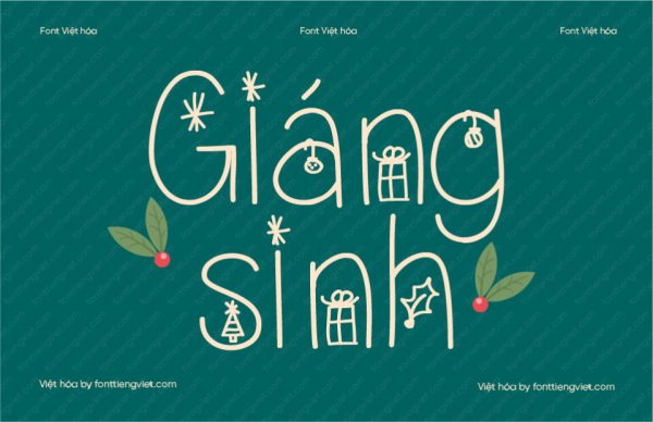 Font Việt hóa 1FTV VIP ChristmasEve
