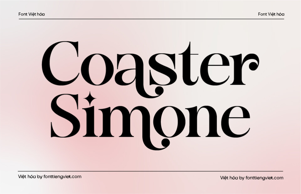 Font Việt hóa 1FTV VIP Coaster Simone 1 Font Việt hóa 1FTV VIP Coaster Simone