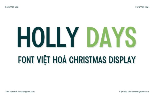 Font Việt hóa 1FTV VIP Holly Days