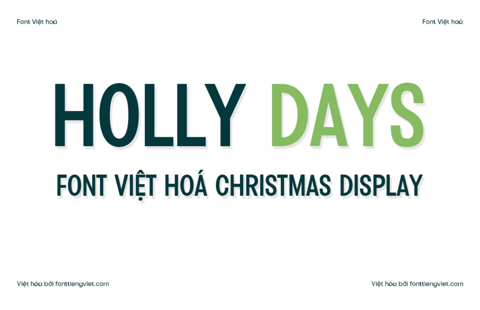 Font Việt hóa 1FTV VIP Holly Days 1 Font Việt hóa 1FTV VIP Holly Days