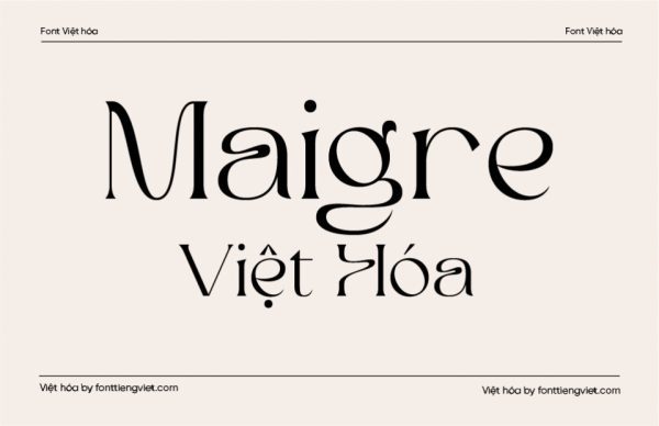 Font Việt hóa 1FTV VIP Maigre