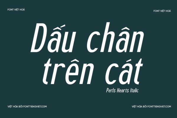 Font Việt hóa 1FTV VIP Perls Hearts Italic