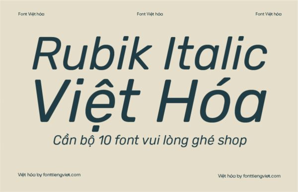 Font Việt hóa 1FTV VIP Rubik Italic