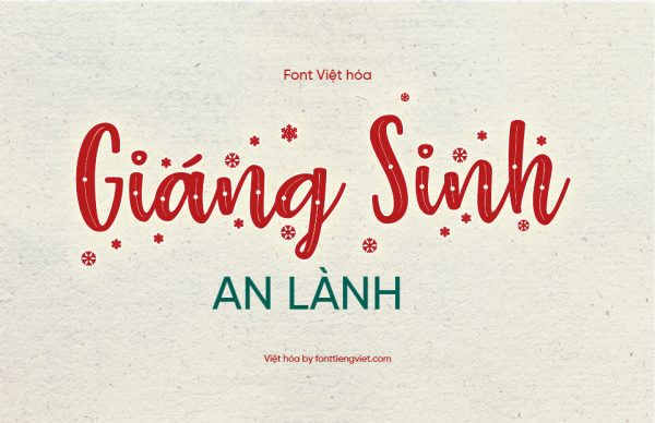 Font Việt hóa 1FTV VIP The Perfect Christmas – Font Giáng Sinh Đẹp, Sang & Dễ Dùng