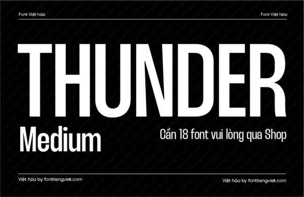 Font Việt hóa 1FTV VIP Thunder Medium