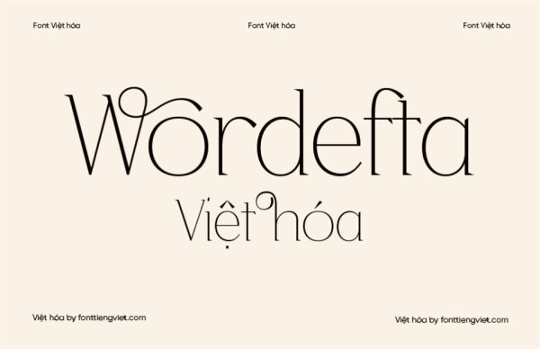 Font Việt hóa 1FTV VIP Wordefta