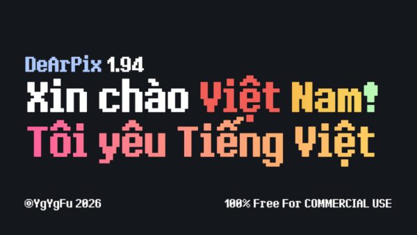 Font Pixel Tiếng Việt DeArPix 1.94