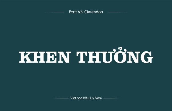 Font Việt hóa VN Clarendon