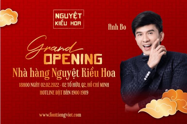 Combo font thiết kế khai trương 3 + Kèm file thiết kế Ai chủ đề nhà hàng