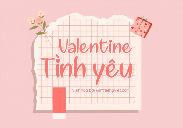 Font việt hóa 1FTV Liebe Finden phong cách Valentine