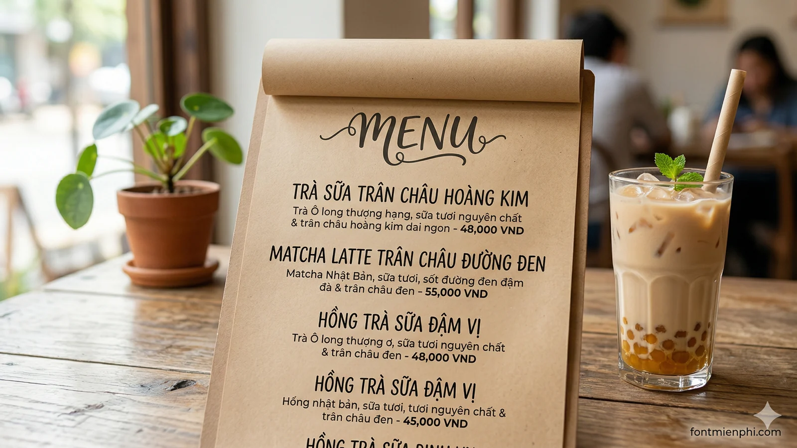 Font Chữ Phù Hợp Cho Quán Cafe Trà Sữa Giúp Thiết Kế Thu Hút Khách - anh 1