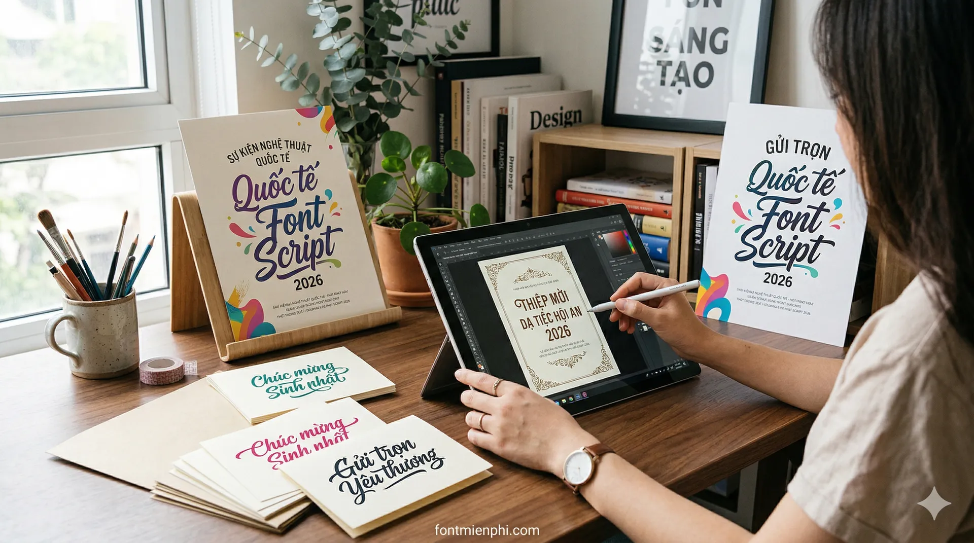 Top Font Script Viet Hoa Hot Trend 2026 Danh Cho Thiet Ke Thiep Va Poster anh 4