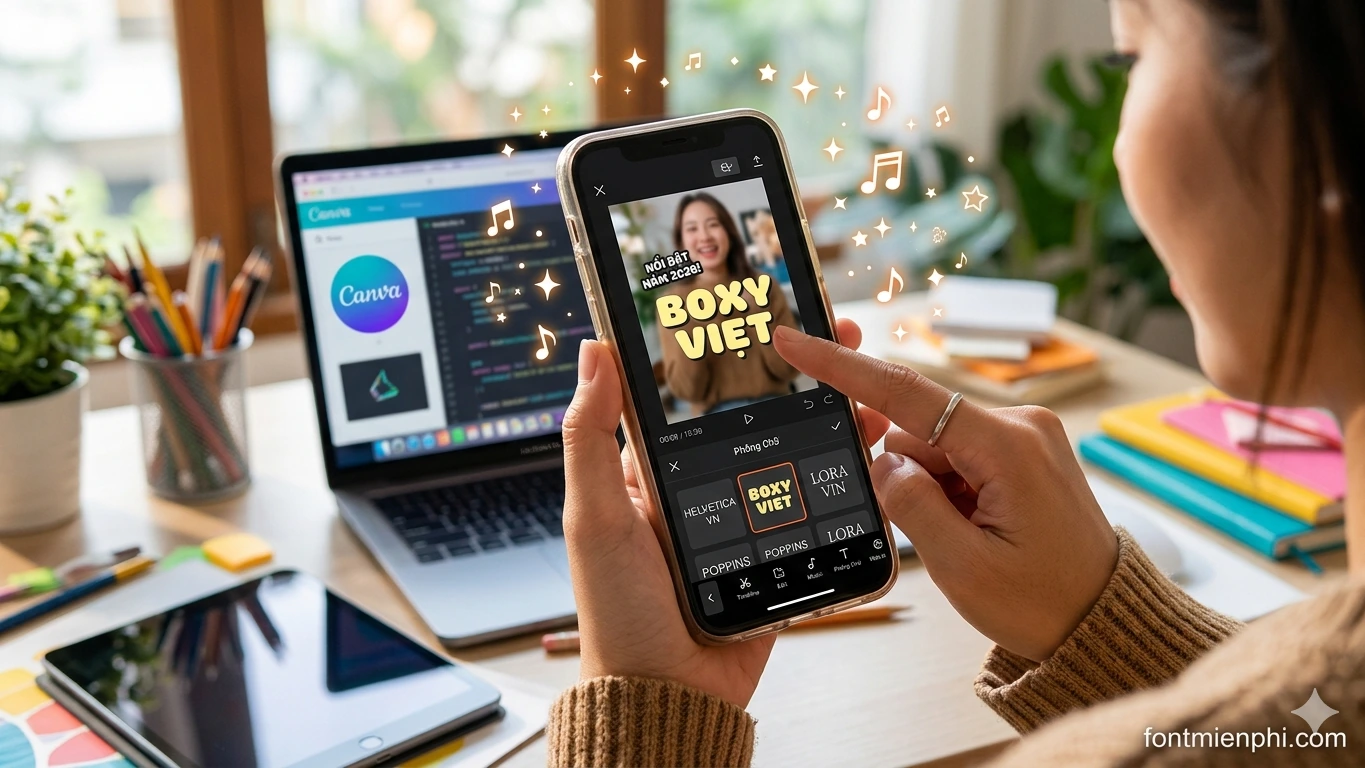 Top Font Việt Hóa Dùng Cho Video TikTok Reels Viral 2026 - anh 4