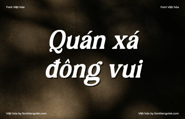 Font Việt hóa 1FTV VIP Mekuria Salten Italic