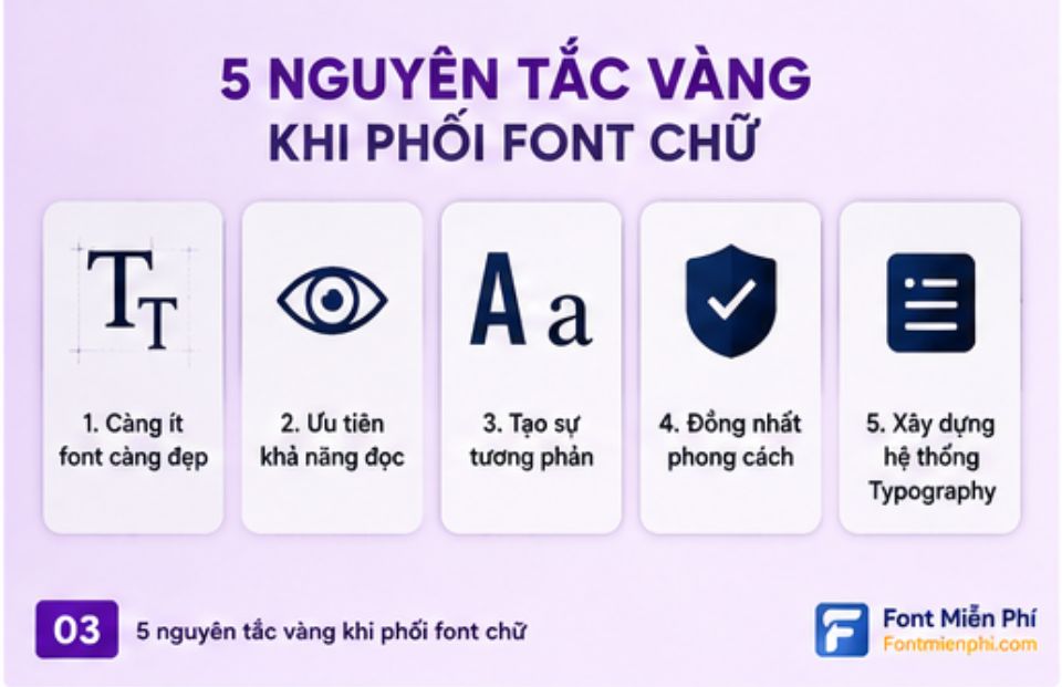 Nguyên tắc chọn & phối font chữ đẹp giúp thiết kế thêm chuyên nghiệp 3 Nguyên tắc chọn & phối font chữ đẹp giúp thiết kế thêm chuyên nghiệp