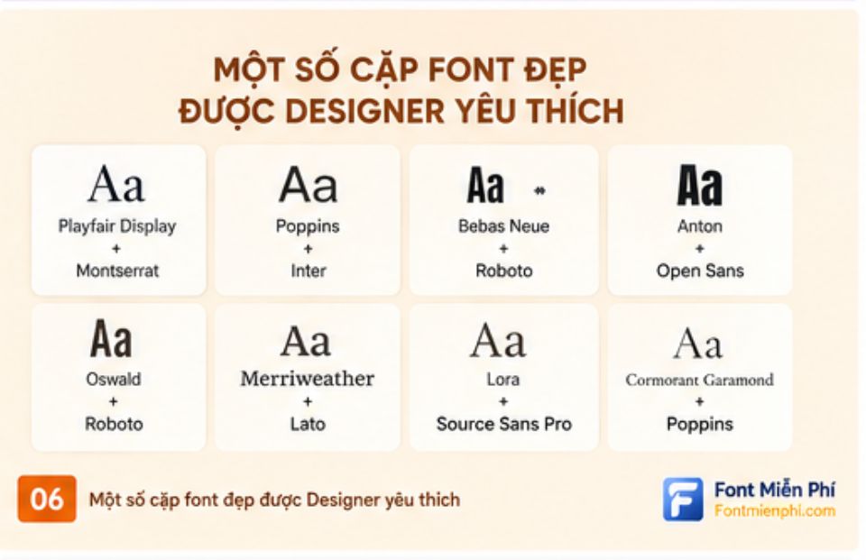 Nguyên tắc chọn & phối font chữ đẹp giúp thiết kế thêm chuyên nghiệp 6 Nguyên tắc chọn & phối font chữ đẹp giúp thiết kế thêm chuyên nghiệp