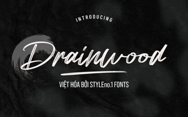 Font chữ nét cọ mềm mại viết tay SVN-Drainwood
