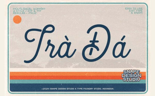 Font chữ tiếng Việt viết tay phong cách retro SVN-Heritage