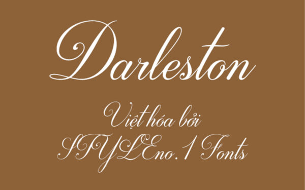 Font chữ nghiêng, viết tay SVN-Darleston Việt Hoá