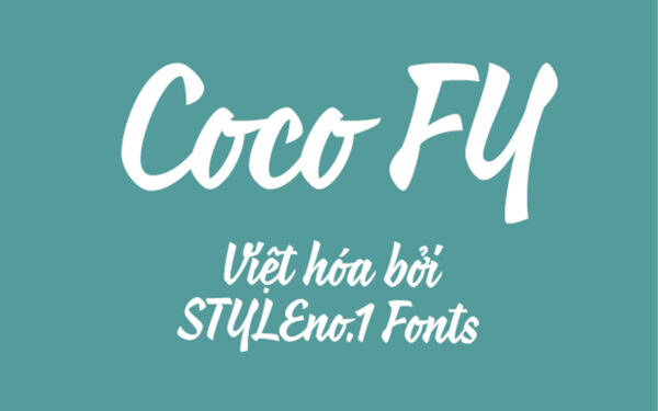 Font chữ mềm mại SVN-Coco FY