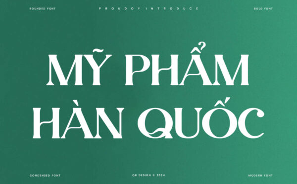 Font hiện đại TH Magista việt hóa – demo Mỹ Phẩm Hàn Quốc