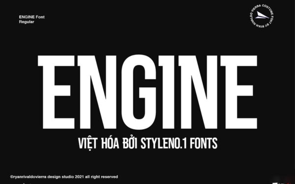 Font chữ cứng, thể thao, gym SVN-Engine