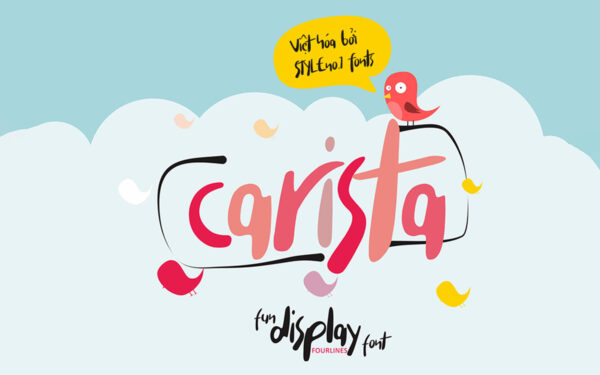 Font chữ hoạt hình trẻ em vui nhộn SVN-Carista