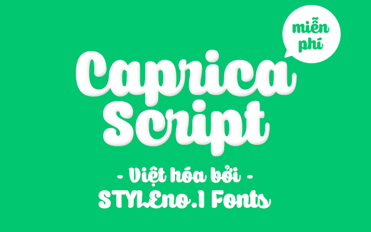 Font chữ đồ ăn mềm mại SVN-Caprica Script 1 Font chữ đồ ăn mềm mại SVN-Caprica Script