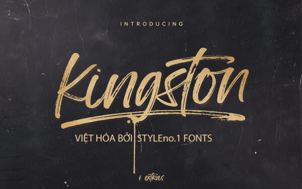 Font chữ brush viết tay bí ẩn, ma quái, thể thao SVN-Kingston