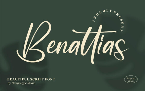 Font chữ viết tay, chữ ký mềm mại cho thiệp cưới, đám cưới TH Benattias