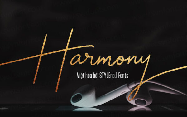 Font chữ viết tay, chữ ký mềm mại cho thiệp cưới, đám cưới SVN-Harmony