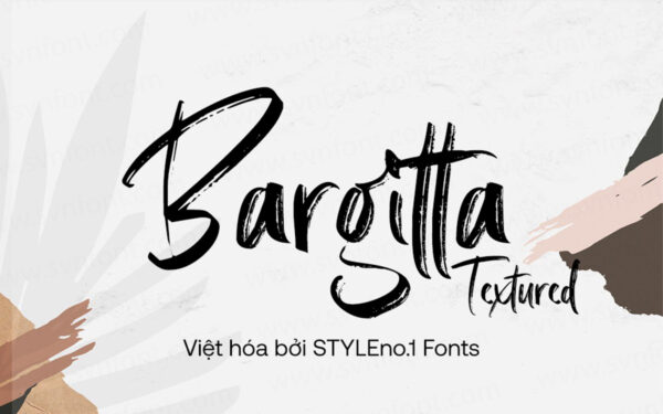 Font chữ viết tay, chữ ký mềm mại cho thiệp cưới, đám cưới SVN Bargitta