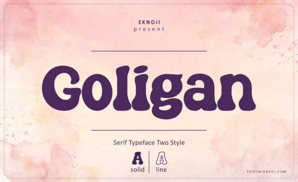 Font chữ hoạt hình TH Goligan việt hóa – demo Goligan 2 kiểu Solid Line