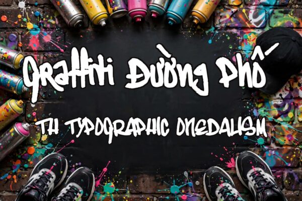 ung dung font chu phong cach graffiti th typographic onedalism phong viet hoa