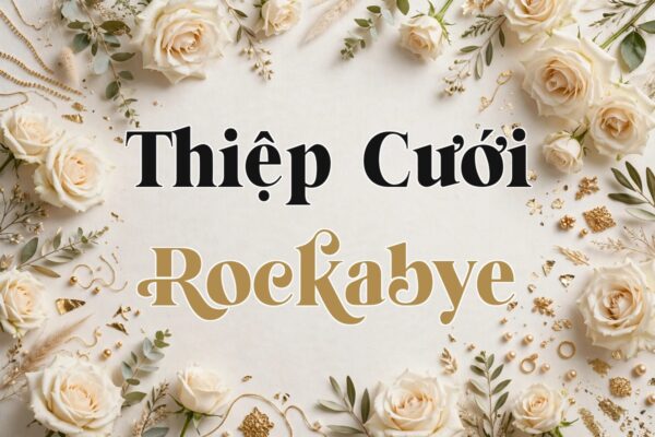 Font TH Rockabye Việt Hóa – Serif Hiện Đại Sang Trọng 3 Ảnh minh họa font TH Rockabye Việt Hóa – Thiệp Cưới