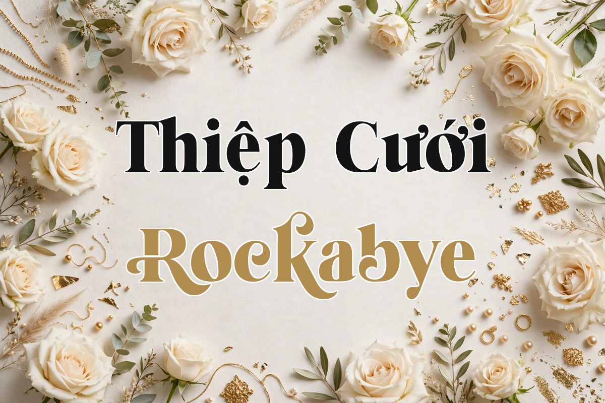 Font TH Rockabye Việt Hóa – Serif Hiện Đại Sang Trọng 4 Ảnh minh họa font TH Rockabye Việt Hóa – Thiệp Cưới
