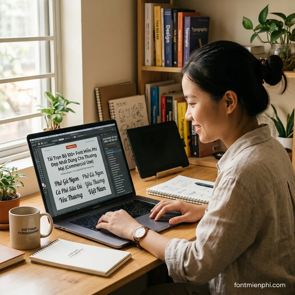 Tải Trọn Bộ 100+ Font Miễn Phí Đẹp Nhất Dùng Cho Thương Mại (Commercial Use) 1 Chọn font hỗ trợ tiếng Việt đầy đủ