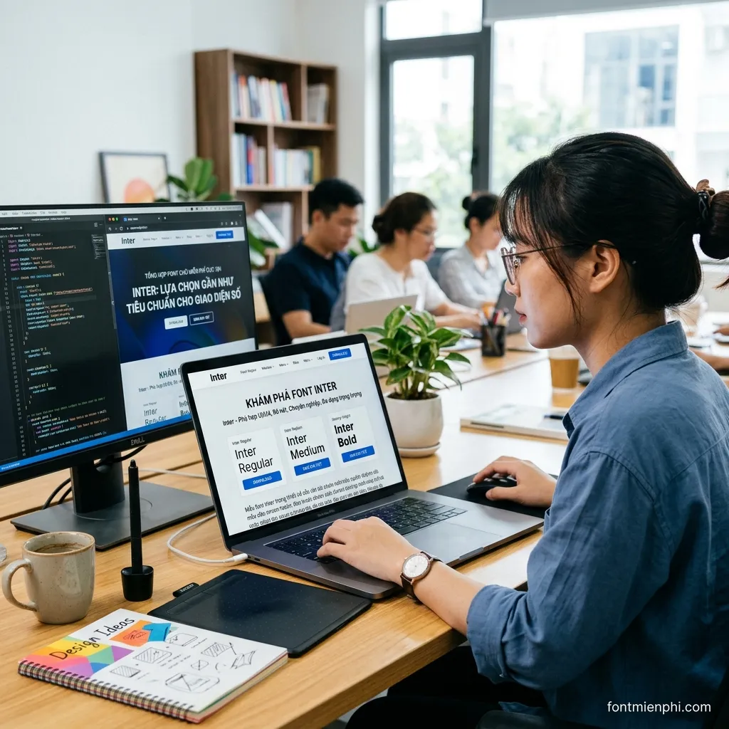 Tổng Hợp Font Chữ Miễn Phí Cực Xịn Không Thua Kém Font Trả Phí 2 Inter: lựa chọn gần như tiêu chuẩn cho giao diện số