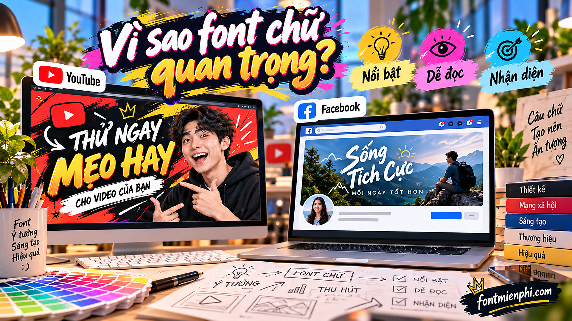 10 font chữ đẹp cho thumbnail YouTube và ảnh bìa Facebook