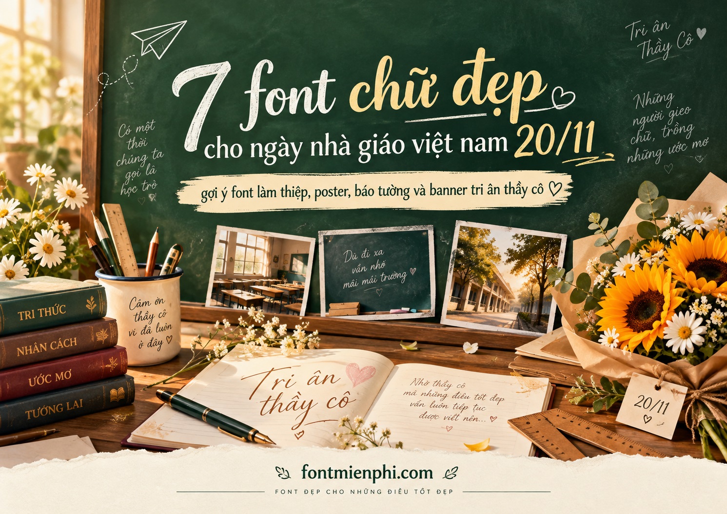 7 font chữ đẹp cho ngày nhà giáo Việt Nam 20/11